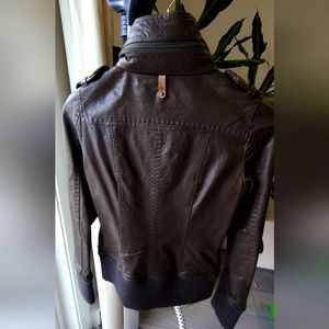 Mackage Leather Bomber Jacket